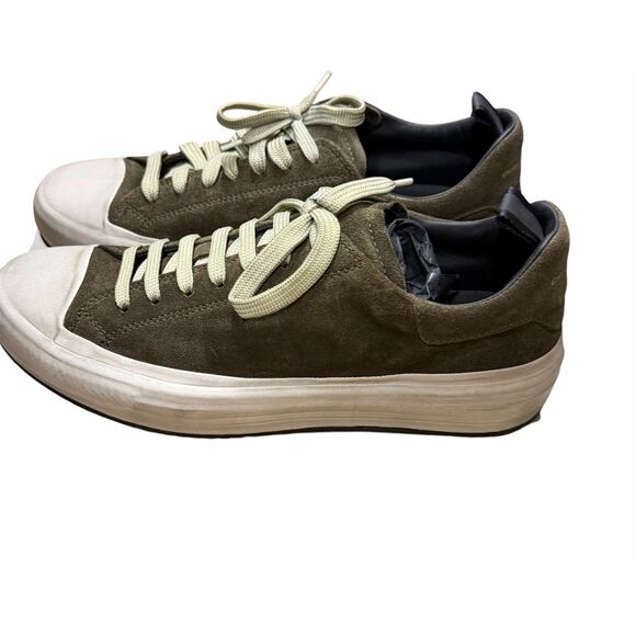 Officine Creative Mes 105 Dusty Kakhi (Dark Green) Leather and Suede Sneakers NW main image 5